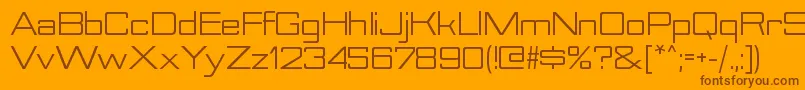 NesobriteseRegular Font – Brown Fonts on Orange Background