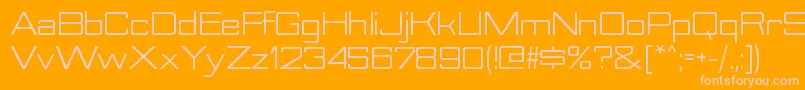 NesobriteseRegular Font – Pink Fonts on Orange Background