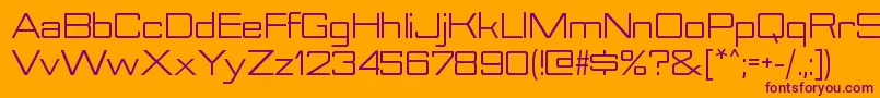 NesobriteseRegular Font – Purple Fonts on Orange Background