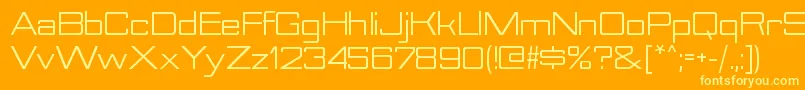 NesobriteseRegular Font – Yellow Fonts on Orange Background