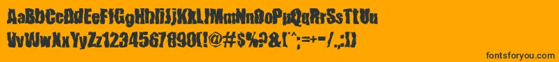 FenderBenderFont-fontti – mustat fontit oranssilla taustalla