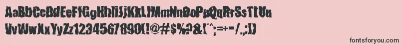 FenderBenderFont-fontti – mustat fontit vaaleanpunaisella taustalla