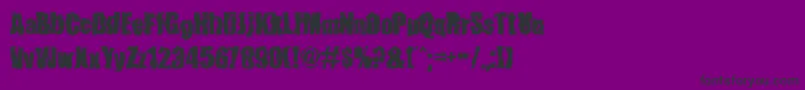 FenderBenderFont-Schriftart – Schwarze Schriften auf violettem Hintergrund