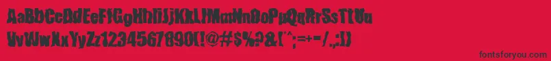 Шрифт FenderBenderFont – чёрные шрифты на красном фоне