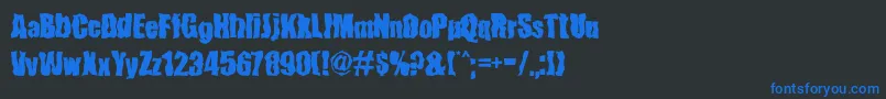 FenderBenderFont Font – Blue Fonts on Black Background