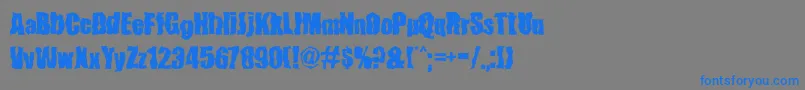FenderBenderFont Font – Blue Fonts on Gray Background