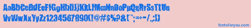 FenderBenderFont Font – Blue Fonts on Pink Background