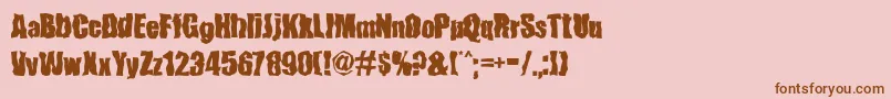FenderBenderFont Font – Brown Fonts on Pink Background
