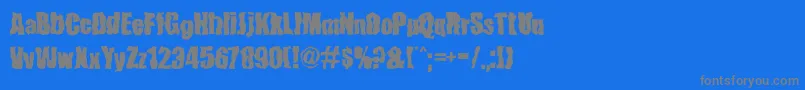FenderBenderFont-fontti – harmaat kirjasimet sinisellä taustalla