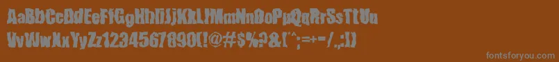 FenderBenderFont Font – Gray Fonts on Brown Background