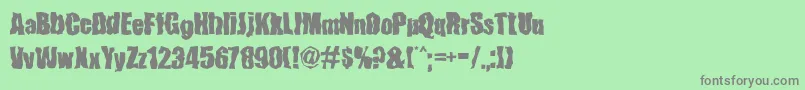 FenderBenderFont Font – Gray Fonts on Green Background