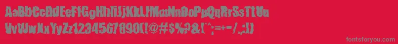 フォントFenderBenderFont – 赤い背景に灰色の文字