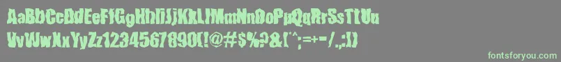 FenderBenderFont Font – Green Fonts on Gray Background