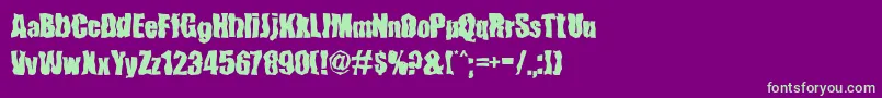 FenderBenderFont Font – Green Fonts on Purple Background