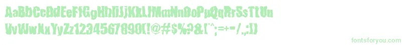 FenderBenderFont-fontti – vihreät fontit valkoisella taustalla