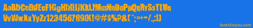 FenderBenderFont Font – Orange Fonts on Blue Background