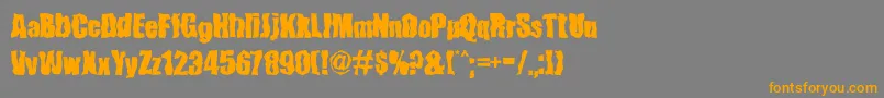 Шрифт FenderBenderFont – оранжевые шрифты на сером фоне