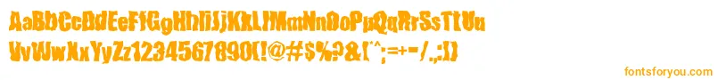 Шрифт FenderBenderFont – оранжевые шрифты на белом фоне