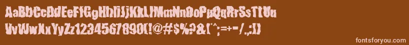 FenderBenderFont Font – Pink Fonts on Brown Background