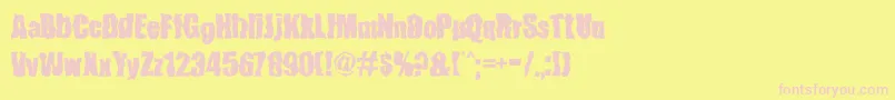 フォントFenderBenderFont – ピンクのフォント、黄色の背景