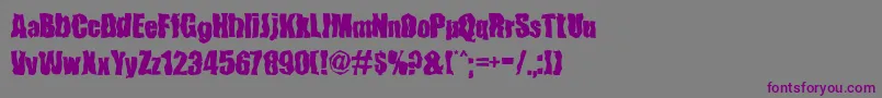 FenderBenderFont Font – Purple Fonts on Gray Background