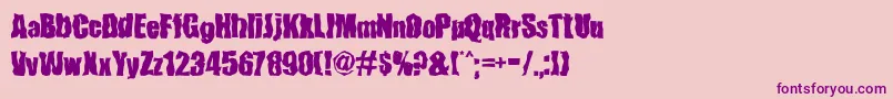 FenderBenderFont-fontti – violetit fontit vaaleanpunaisella taustalla