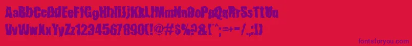 FenderBenderFont Font – Purple Fonts on Red Background