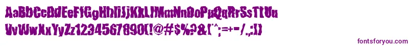 Шрифт FenderBenderFont – фиолетовые шрифты на белом фоне