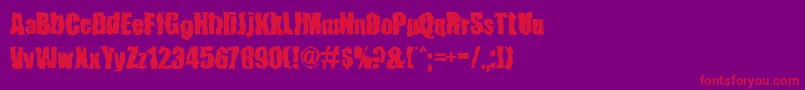 Шрифт FenderBenderFont – красные шрифты на фиолетовом фоне