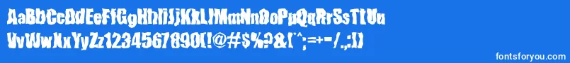 FenderBenderFont Font – White Fonts on Blue Background