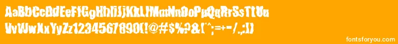 Шрифт FenderBenderFont – белые шрифты на оранжевом фоне