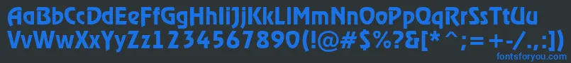 RewinderdemiRegular Font – Blue Fonts on Black Background