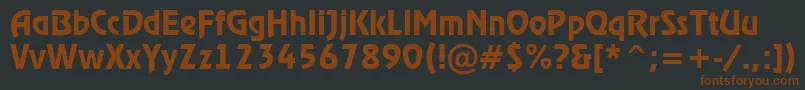 RewinderdemiRegular Font – Brown Fonts on Black Background