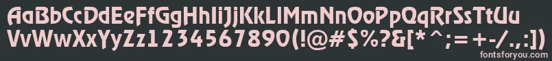 RewinderdemiRegular Font – Pink Fonts on Black Background
