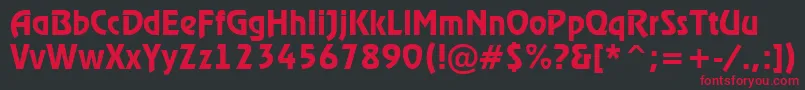 RewinderdemiRegular Font – Red Fonts on Black Background