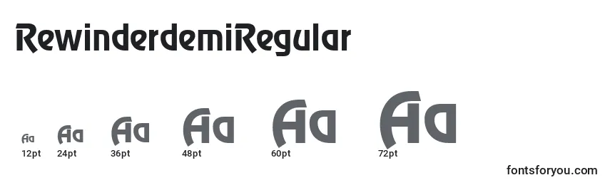 RewinderdemiRegular Font Sizes