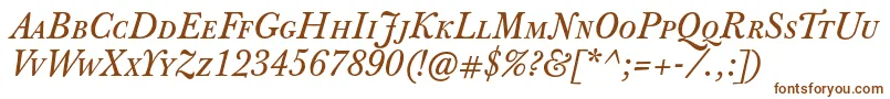 JbaskervilletcapsItalic Font – Brown Fonts on White Background