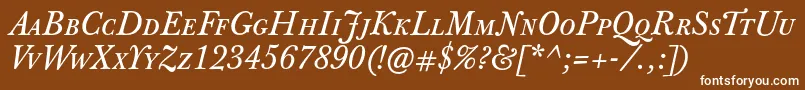 JbaskervilletcapsItalic Font – White Fonts on Brown Background