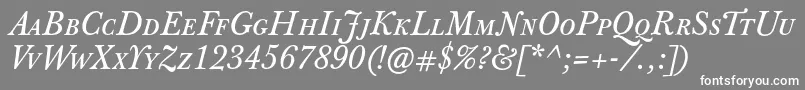 JbaskervilletcapsItalic Font – White Fonts on Gray Background