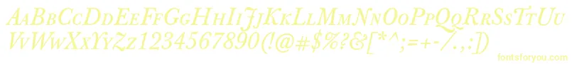 JbaskervilletcapsItalic Font – Yellow Fonts on White Background