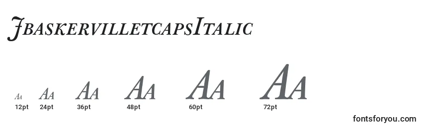Größen der Schriftart JbaskervilletcapsItalic