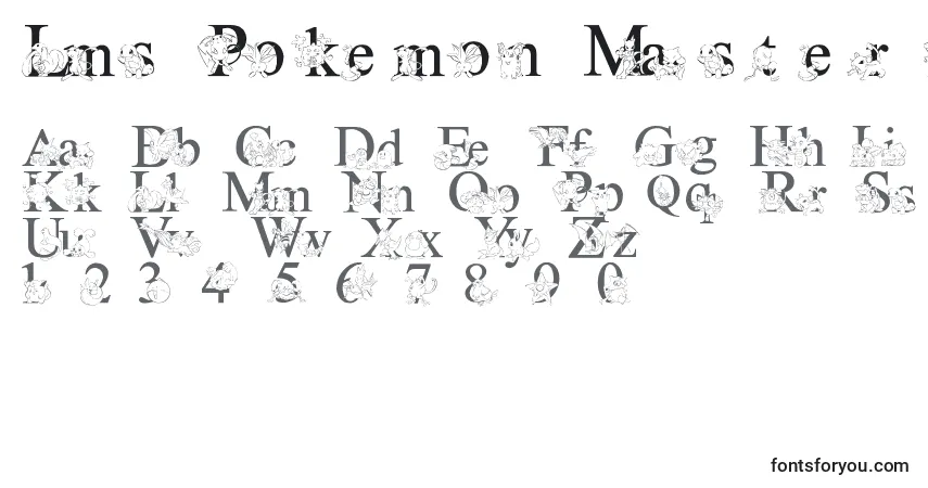Schriftart Lms Pokemon Master Solid – Alphabet, Zahlen, spezielle Symbole