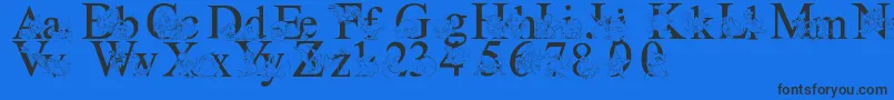 Lms Pokemon Master Solid Font – Black Fonts on Blue Background