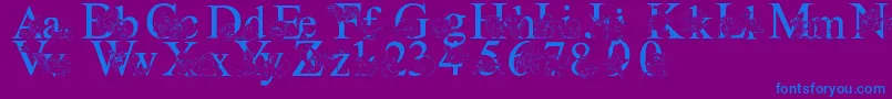 Шрифт Lms Pokemon Master Solid – синие шрифты на фиолетовом фоне