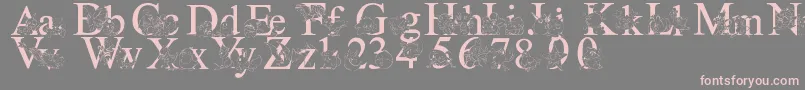 Lms Pokemon Master Solid-fontti – vaaleanpunaiset fontit harmaalla taustalla