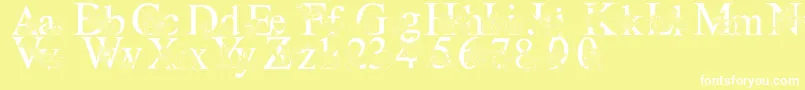 Lms Pokemon Master Solid-fontti – valkoiset fontit keltaisella taustalla