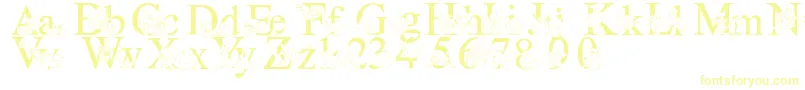 Lms Pokemon Master Solid-fontti – keltaiset fontit valkoisella taustalla