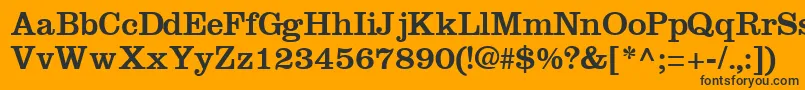 IntroitsskRegular Font – Black Fonts on Orange Background
