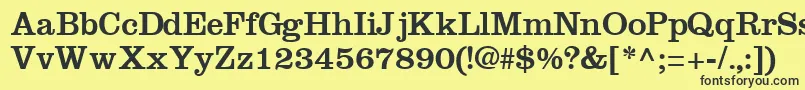 IntroitsskRegular Font – Black Fonts on Yellow Background