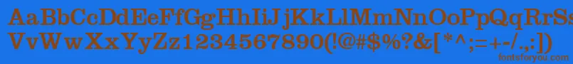 IntroitsskRegular Font – Brown Fonts on Blue Background
